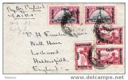 MES013a/  BRIT. LEVANTE -  Flugpost 1922, Brit. Besatzungsmarken (Brief, Cover, Lettre) - British Levant