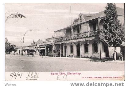 SA-T40/ Transvaal, Klerksdorp, Strassenszene M. Hotel Tivoli 1907 - Südafrika