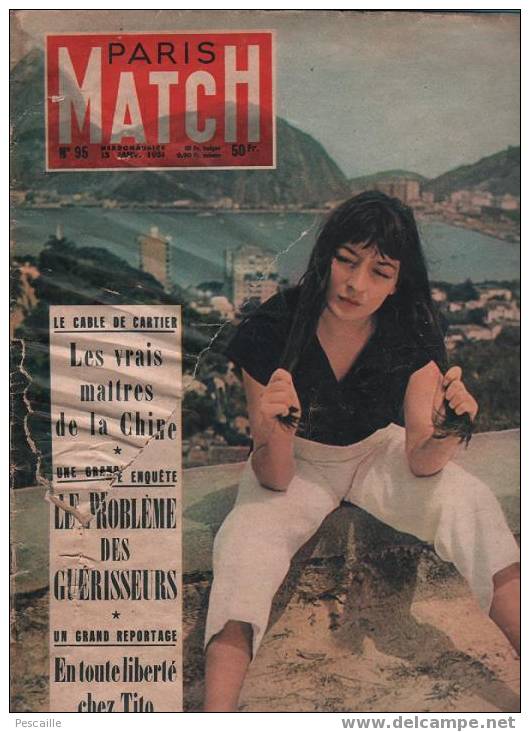 PARIS MATCH 13 JANVIER 1951 - JULIETTE GRECO - AURIOL - CHINE - AVIATION AMERICAINE ET RUSSE - TITO - GUERISSEUR ... - Informations Générales