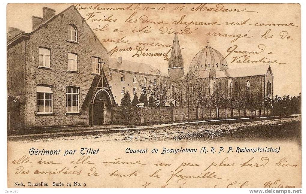 GERIMONT  PAR  TILLET : COUVENT DE BEAUPLATEAU ( R.R.P.P. REDEMPTORISTES ) - Neufchâteau