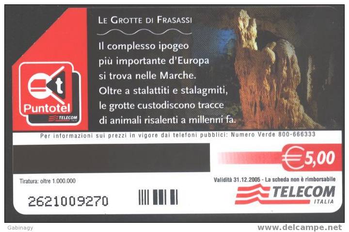 ITALY - C&C CATALOGUE - F4133 - CAVE - SPECIAL - 31.12.2005 - OLTRE 1.000.000EX. - CAVE - SPECIAL - RARE! - Öff. Themen-TK