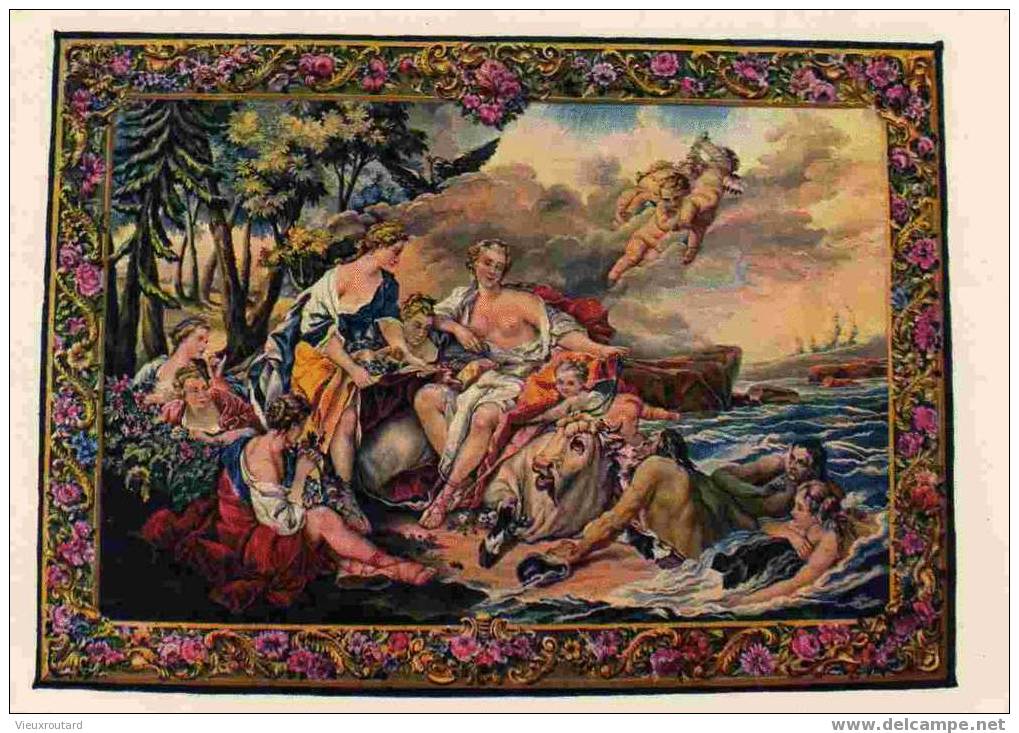 CPSM .AUBUSSON(CAPITALE DE LA TAPISSERIE)."LENLEVEMENT D´EUROPE". - Aubusson