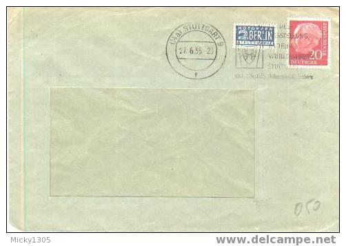 Germany - Umschlag Echt Gelaufen / Cover Used 27.6.1955 (I630)- - Lettres & Documents