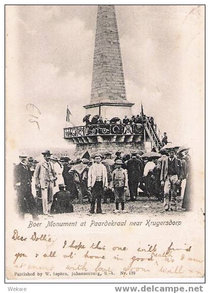 SA-T52/Transvaal, Denkmal Bei Krugersdorp1905 - Südafrika