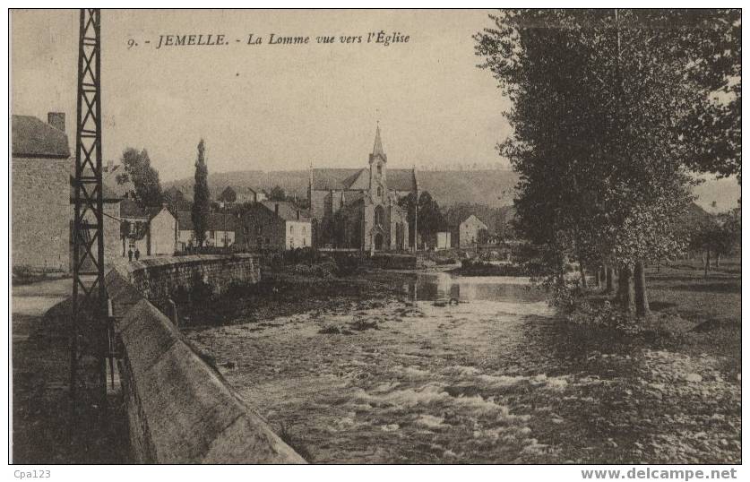 Jemelle Rochefort La Lomme Vue Vers L'eglise 1928 Edit. Henri Georges - Rochefort