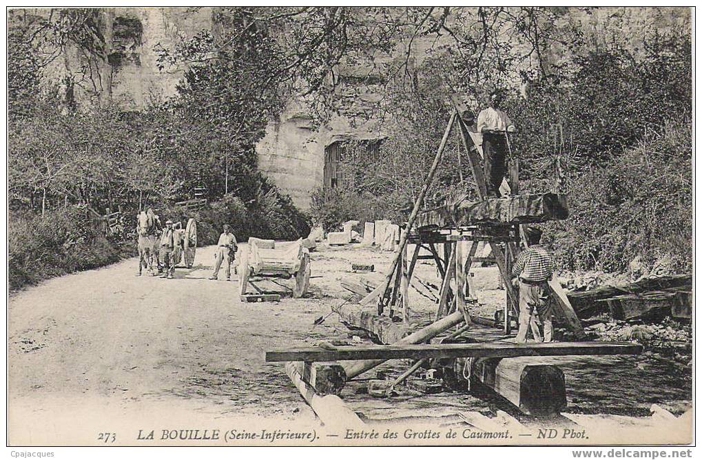 76- LA BOUILLE -SCIEURS DE LONG ,BEAU PLAN. - La Bouille