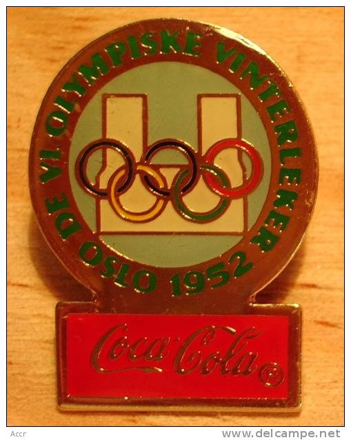 Lot 6 Pin's Coca Cola : Jeux Olympiques D'hiver 1948 à 1976 _ JO _ Winter Olympics Games - Coca-Cola