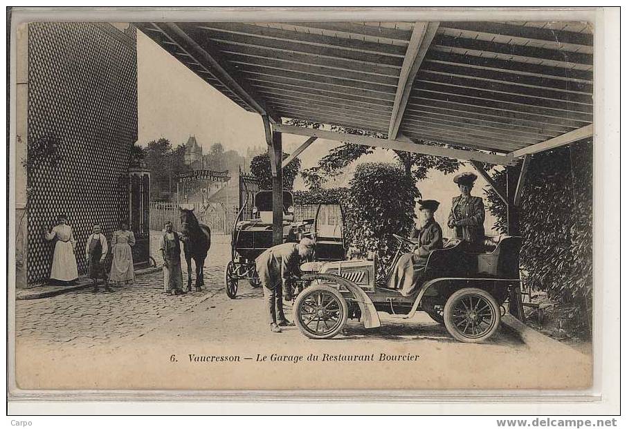 VAUCRESSON.-le Garage Du Restaurant Bourcier.(voiture) - Vaucresson