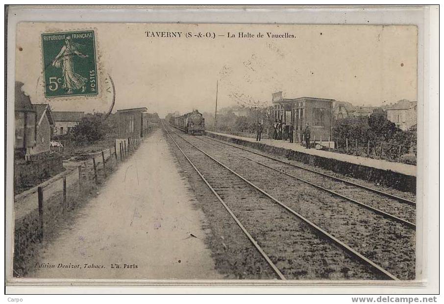 TAVERNY - La Halte De Vaucelles.(gare) - Taverny