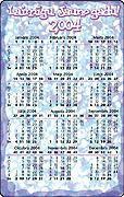 Latvia-LATVIA - New Year, Snowman, Calendar 2004 - Letland