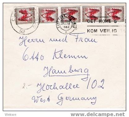SA-R054/ SÜDAFRIKA - 1963, Blumenmehrfachfrankatur - Lettres & Documents