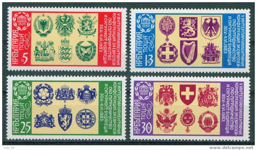 3220 Bulgaria 1983 EUROPA KSZE ** MNH / Coat Of Arms - Cyprus - Other & Unclassified