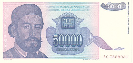 YOUGOSLAVIE   50 000 Dinara  Daté De 1993   Pick 130   *****BILLET  NEUF***** - Jugoslawien