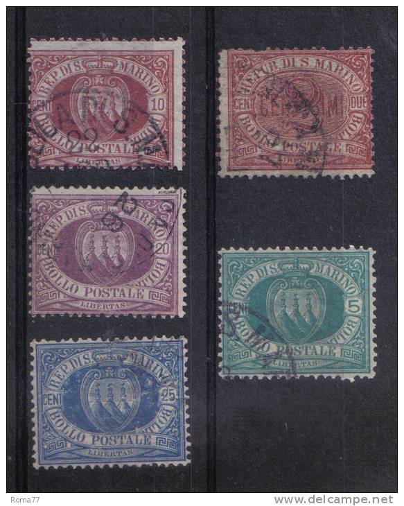 31 - SAN MARINO , Serietta 26/30 Usata - Used Stamps