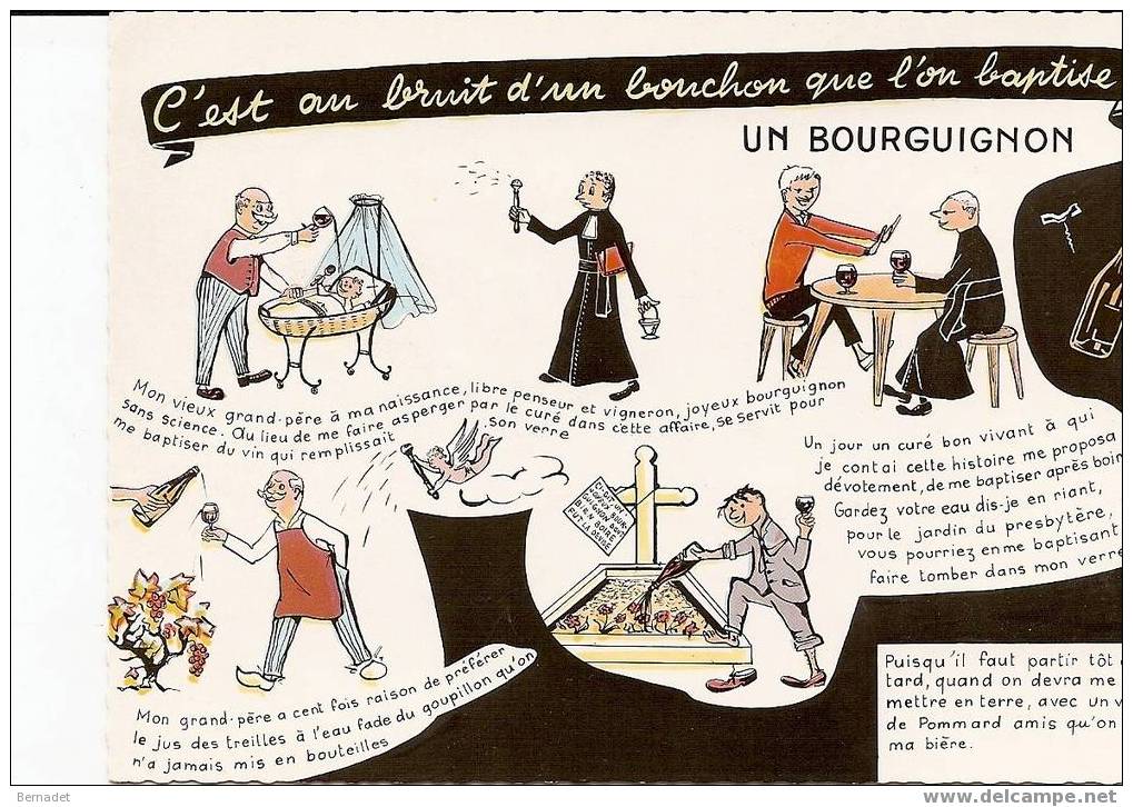 C'EST AU BRUIT D'UN BOUCHON QUE L'ON BAPTISE UN BOURGUIGNON - Bourgogne