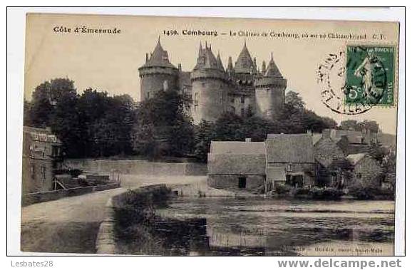 CPA 35.-COMBOURG.-Château Où Est Né Châteaubriand - Combourg