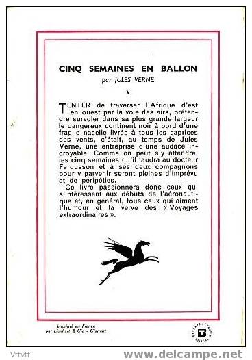 "CINQ SEMAINES EN BALLON" De Jules Verne. Edition Hachette N° 77 (1967). Bon état - Biblioteca Verde