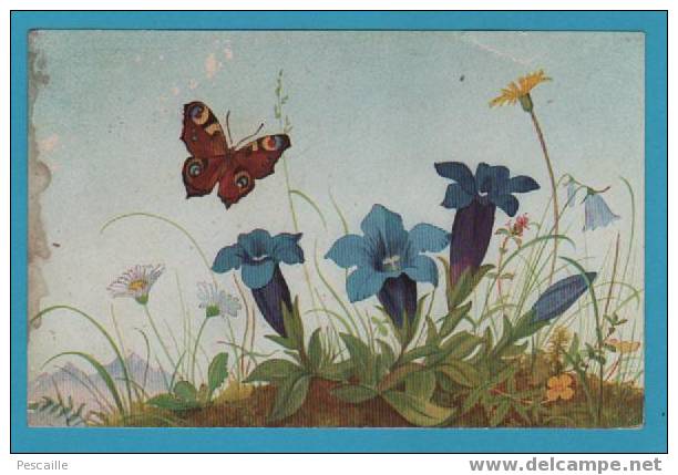 CP PAPILLON DANS LES FLEURS - Schmetterlinge