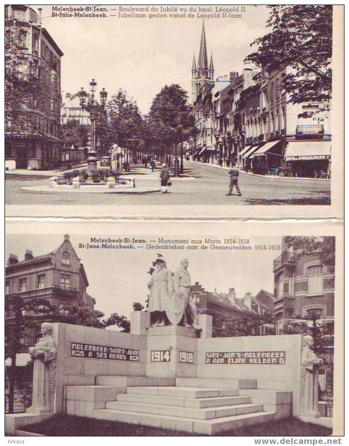 MOLENBEEK ST JEAN = 2 Cartes Anciennes  (vierge) - Molenbeek-St-Jean - St-Jans-Molenbeek