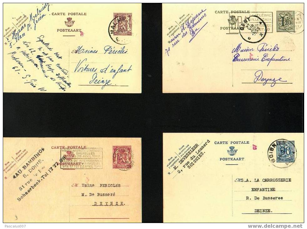 A00013-7 - 4 Entiers Postaux No 126 FN - 130 FN - 142 FN - 148 FN - Other & Unclassified
