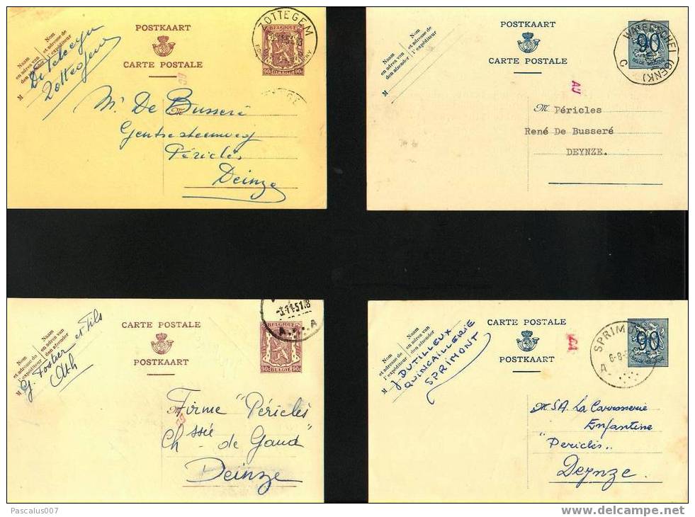 A00013-8 - 4 Entiers Postaux No 130 FN - 130 NF - 142 FN - 142 NF - Autres & Non Classés