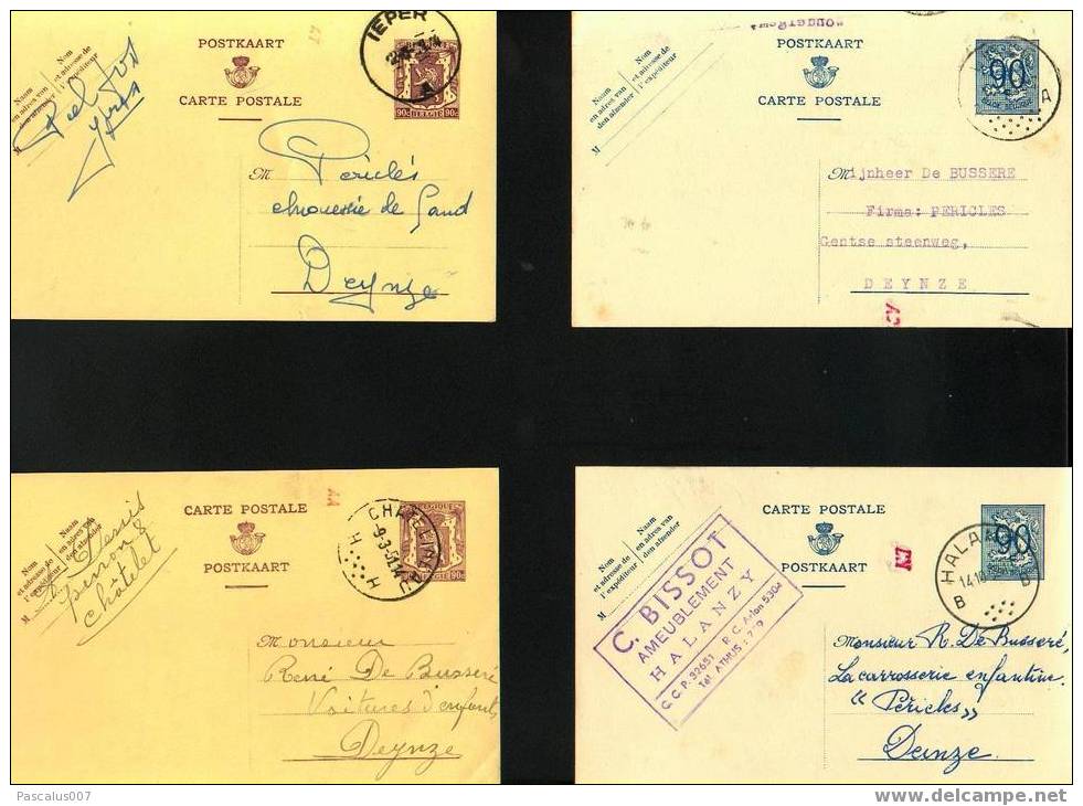 A00013-10 - 4 Entiers Postaux No 130a FN - 130a NF - 142 FN - 142 NF - Altri & Non Classificati