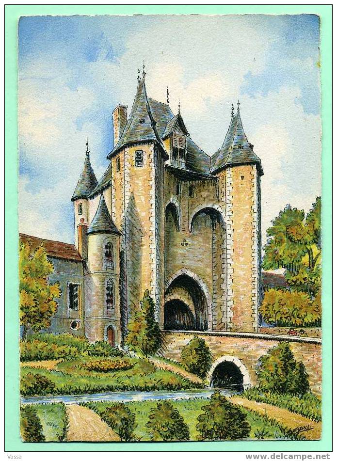 1947. VILLENEUVE SUR YONNE .Chromolithographiée - Villeneuve-sur-Yonne