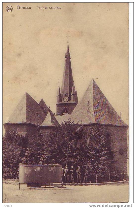 BOUSSU = Eglise St Gery - Animée  (Nels) 1913 - Boussu