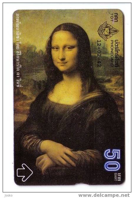 MONA LISA  Louvre A Paris Musee ( Thailand Card ) - La Gioconda - Joconde - LEONARDO DA VINCI - Painting