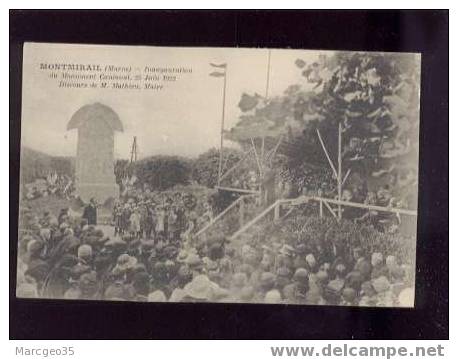 17528 Montmirail  Inauguration Du Monument Cantonal 25 06 1922 Discours De M.mathurin Maire édit.dart Animée Belle Carte - Montmirail