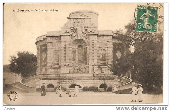 Chateau D Eau - Ref No 39- Bourges -  Le Chateau D Eau   -bon Etat - Invasi D'acqua & Impianti Eolici