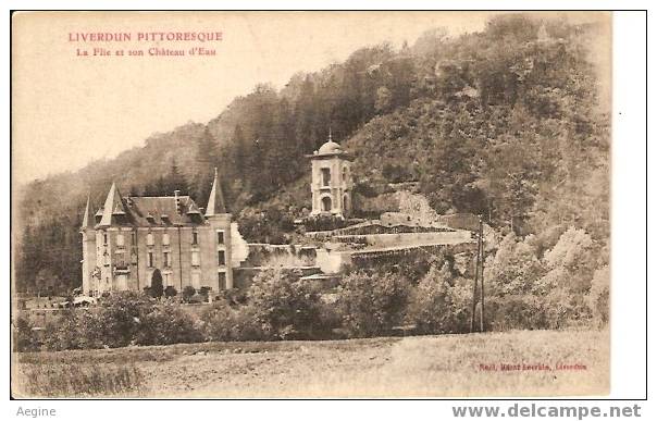 Chateau D Eau - Ref No 33- Liverdun Pittoresque - La Flie Et Son Chateau D Eau  -bon Etat - Châteaux D'eau & éoliennes