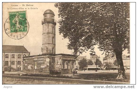 Chateau D Eau - Ref No 29- Brive - Le Chateau D Eau Et La Guierle   -bon Etat - Water Towers & Wind Turbines