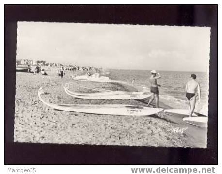 17554 Canet Plage Plage Radieuse édit.theojac N° 37-9 Gondolys  Animée Belle Cpsm - Canet Plage