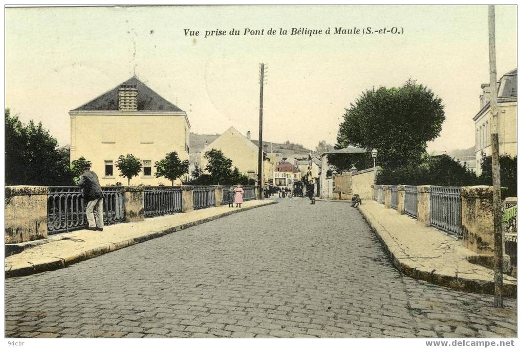 Cpa (78) Maule - Vue Prise Du Pont De La Belique A Maule - Maule