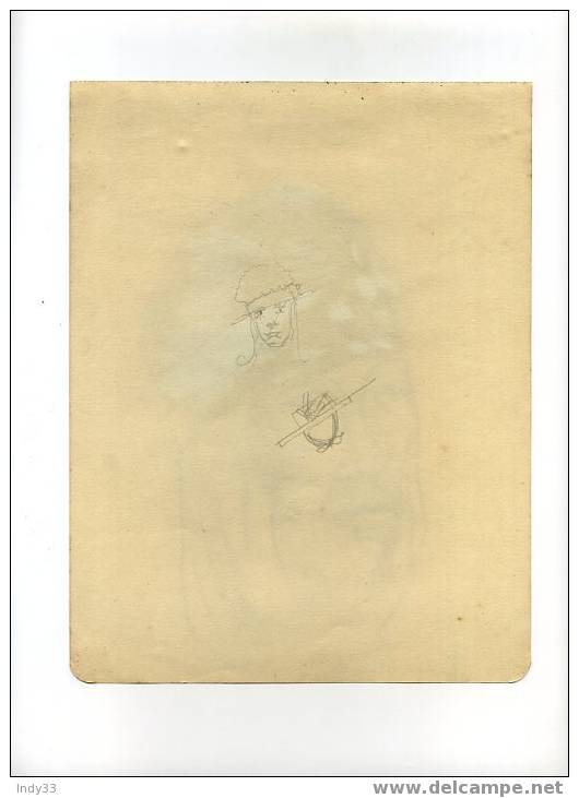 - PORTRAIT DE FEMME . DESSIN PROVENANT D'UN CARNET DE CROQUIS FAITS A ALGER EN 1941 . - Disegni