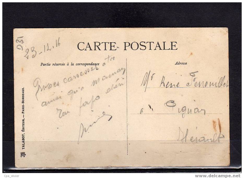 31 TOULOUSE Fantaisie, Bonjour, Fleurs, Hirondelle, Ed Talabot, 1916 - Toulouse
