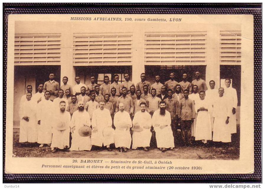 DAHOMEY.   Séminaire De ST-Gall à OUIDAH / Personnel Enseignant Du Grand Séminaire (20 Octobre 1930) - Dahomey