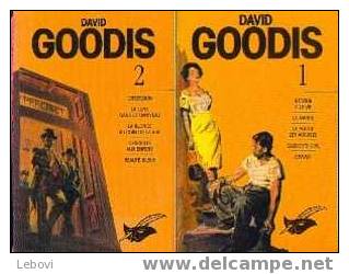 "Intégrale De DAVID GOODIS - 2 Volumes" LE MASQUE Paris 1993/4 - Le Masque