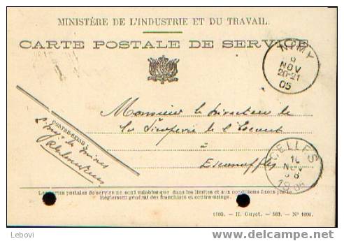 Carte Postale (service) - A Circulé (franchise) Entre NIMY Et CELLES (1905) - Franchise