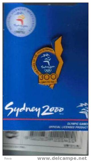 AUSTRALIA SYDNEY 2000 OLYMPICS  300 DAYS TO GO  LOGO  PIN  ORIGINAL PRICE $12 MINT - Kleding, Souvenirs & Andere