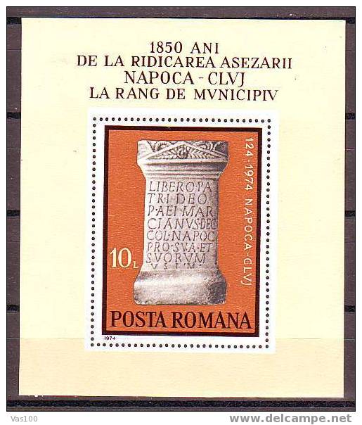 ROMANIA  1974  Archaeology  **BLOCK   Mi  Nr.111,  MNH, OG. - Vor- Und Frühgeschichte