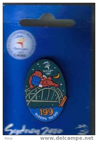 AUSTRALIA SYDNEY 2000 OLYMPICS  199 DAYS TO GO PLATYPUS ANIMAL PIN  ORIGINAL PRICE $12 !!!! MINT - Kleding, Souvenirs & Andere