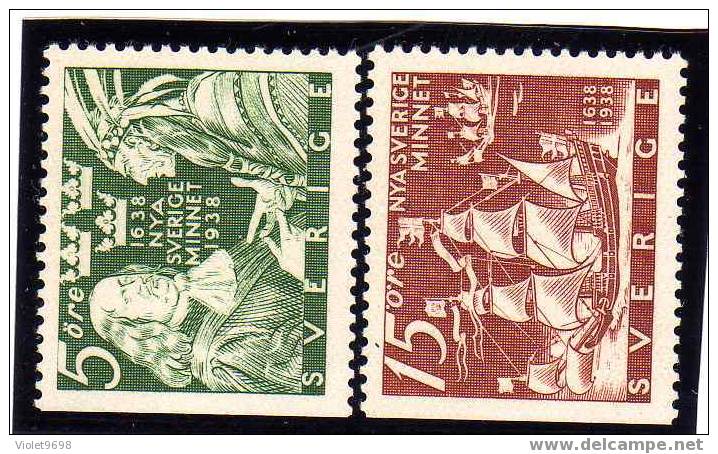 SUEDE: TP N° 249b* Et 250b* - Unused Stamps