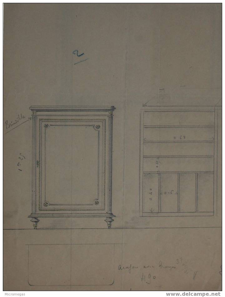 Dessin Ancien D´ébénisterie - Zeichnungen