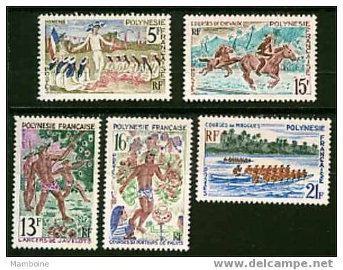 Polynesie 1967  N 47/51 Serie Compl. (avec Trace Char. Legere) - Unused Stamps