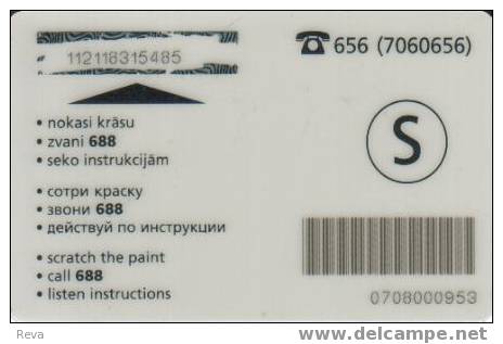 LATVIA NO FV  GREY ABSTRACT DESIGN FRONT  PIN TELEPHONE MOBILE GSM ?   READ DESCRIPTION !! - Letonia