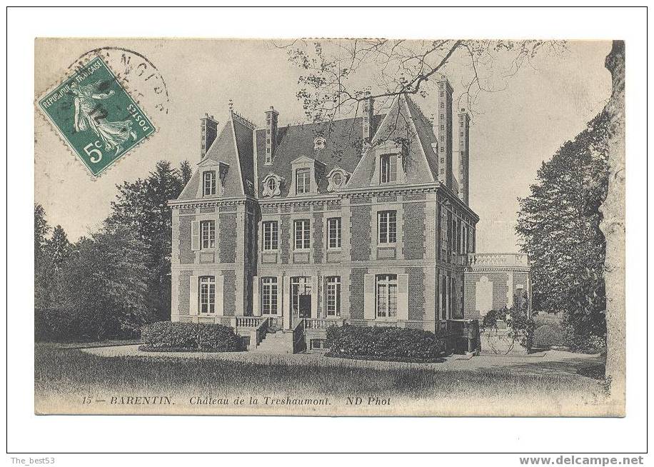 15  -  Barentin  -  Chateau De La Treshaumont - Barentin
