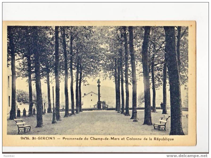 CPA---09----SAINT-GIRONS----PROMENADE Du CHAMP De MARS - Saint Girons