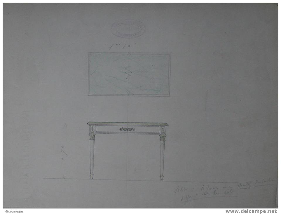 Dessin Ancien D'ébénisterie - Drawings